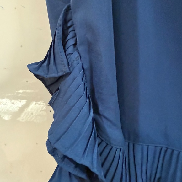 Blue RETHM+ 2XL Sheath-style dress with great pleated ruffle details-New, never - Picture 5 of 7